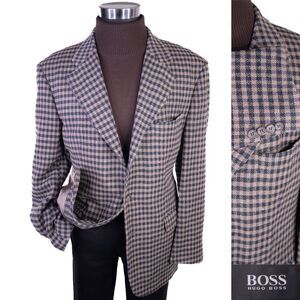 VTG Boss Hugo Boss POSEIDON Men 3-Button Blazer 42R Sport Coat Jacket Wool Blend
